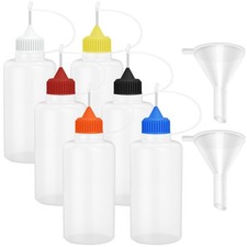 6 Pack 4oz Precision Tip Applicator Bottles for Gluing Projects Paper Crafts