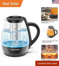 Cordless Convenience: 1L Electric Kettle with Removable Lid and Stainless Filter