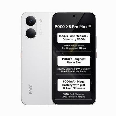 POCO X8 Pro Max 512GB 12GB RAM Unlocked | Dimensity 9500s | 9000mAh | 50MP