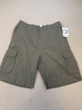OP Ocean Pacific Sunwear Men s Cargo Shorts Olive Green Large Soft New