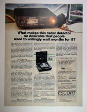 1982 Escort Radar Detector Magazine Print Ad Vintage Wall Art