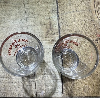 Set of (2) Jack Daniels Tennessee Fire Shot Glasses  - Whiskey - Barware