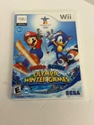 Mario & Sonic at the Olympic Winter Games Wii Game Nintendo Sega CIB Complete