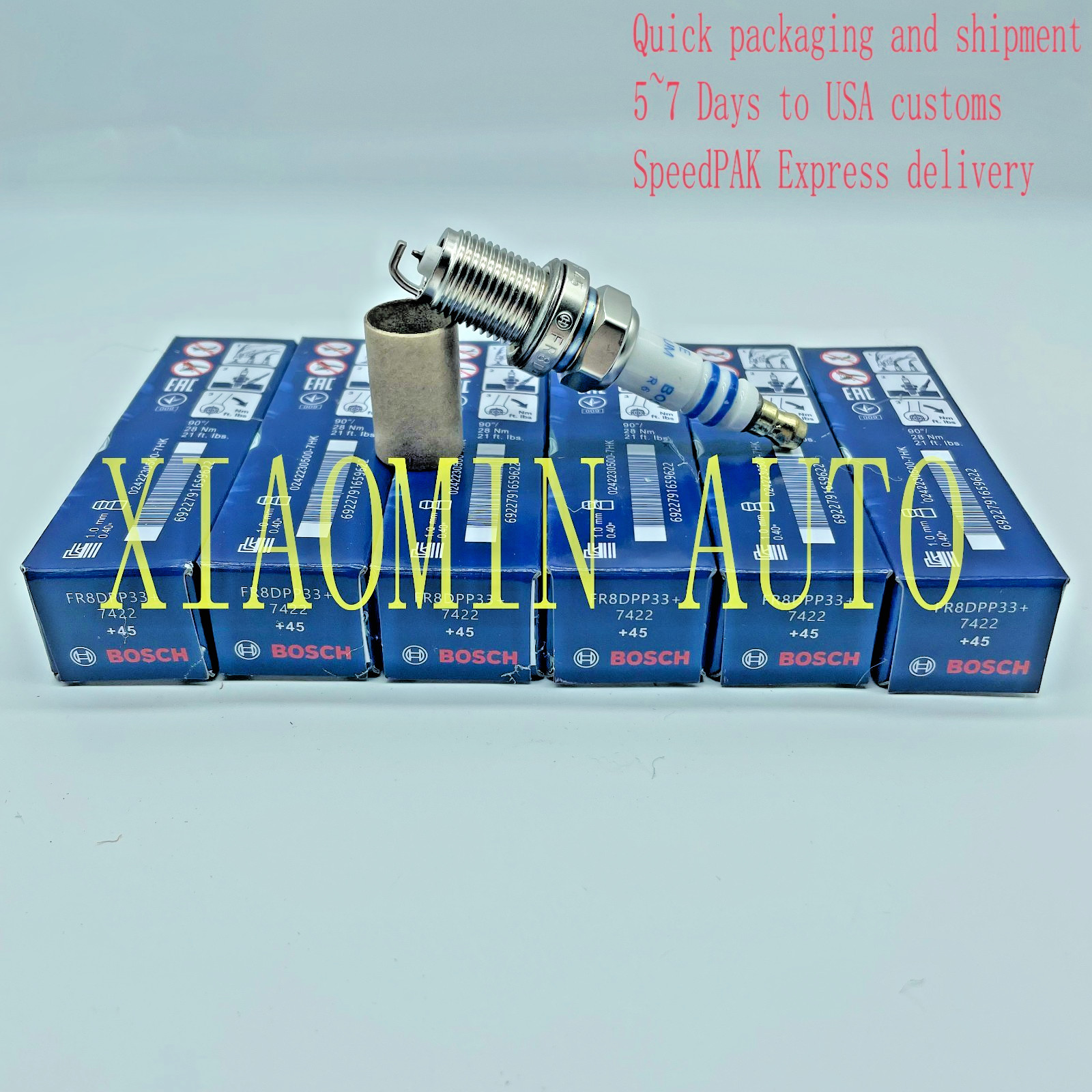 6X For Mercedes-Benz C320 C240 E320 BOSCH 6X Platinum Spark Plug FR8DPP33 7422