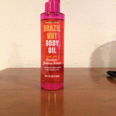 Trader Joe's Brazil Nut Body Oil Pool Beach Shave Lube Squalane Guarana 4oz Pump