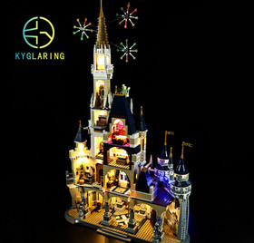 LED Light Kit for Disney Castle - Compatible with LEGO&reg; 71040 Set (Remote)
