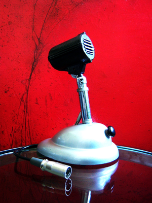 Vintage 1940's Astatic DNHZ Dynamic microphone w period Shure S-36