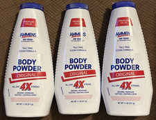 3 Pk Ammens Original Body Powder Talc Free Naturally Derived Cornstarch 11oz Ea