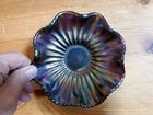 Carnival Glass DUGAN ELECTRIC AMETHYST SMOOTH RAYS SAUCE