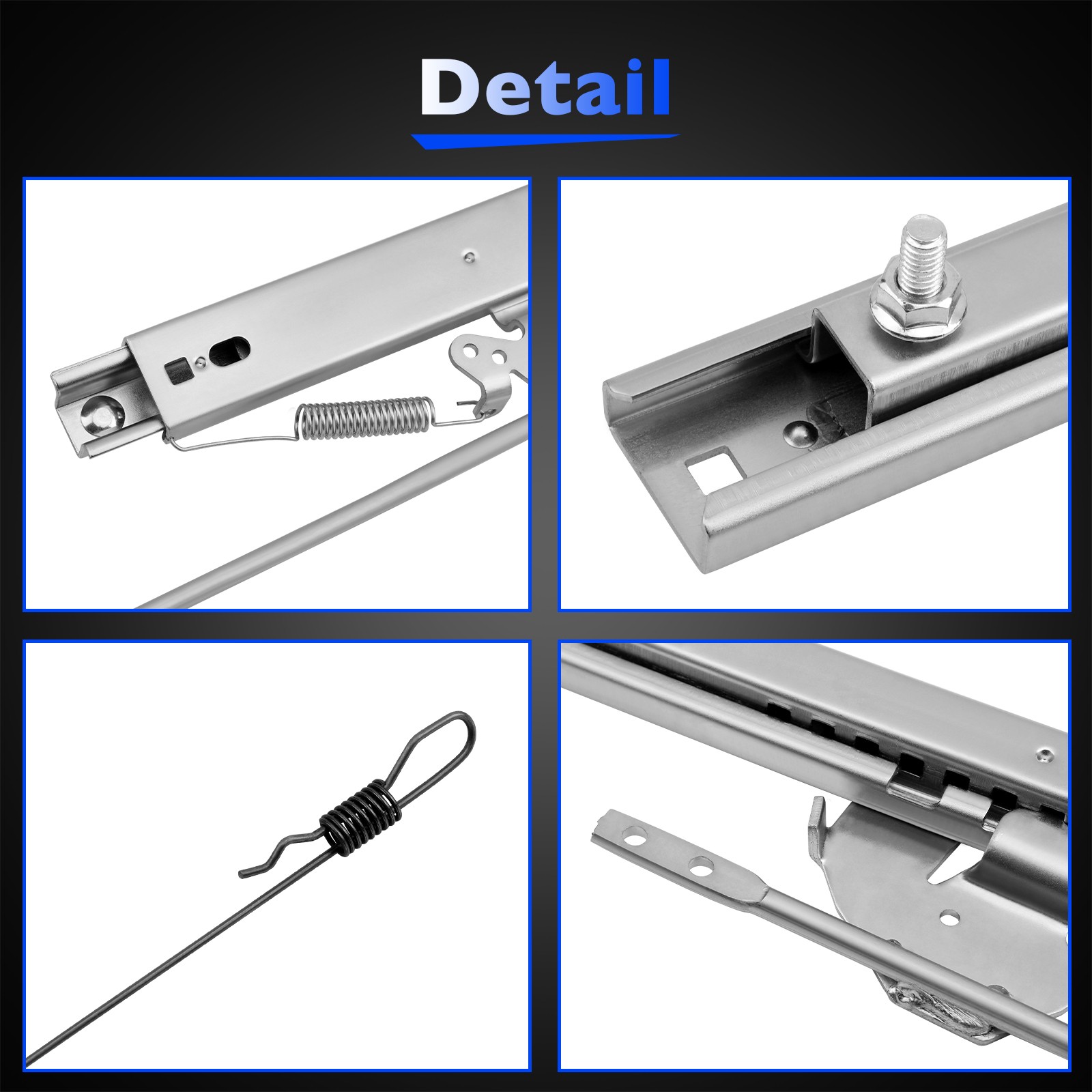 Universal Adjustable Seat Slider Dual Locking Rails Brackets Set For Bucket Seat