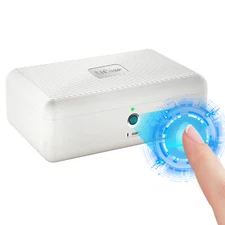 Biometric Fingerprint Storage Box Cash Jewelry Watch Card Security Lock Safe Box