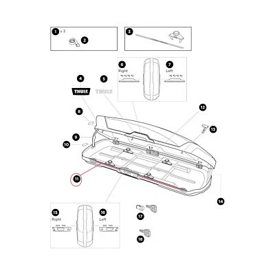 Thule LockBar 2016, 1600mm Droite, Barre De Serrure Motion XT XL Force, 54123 - Photo 1/2