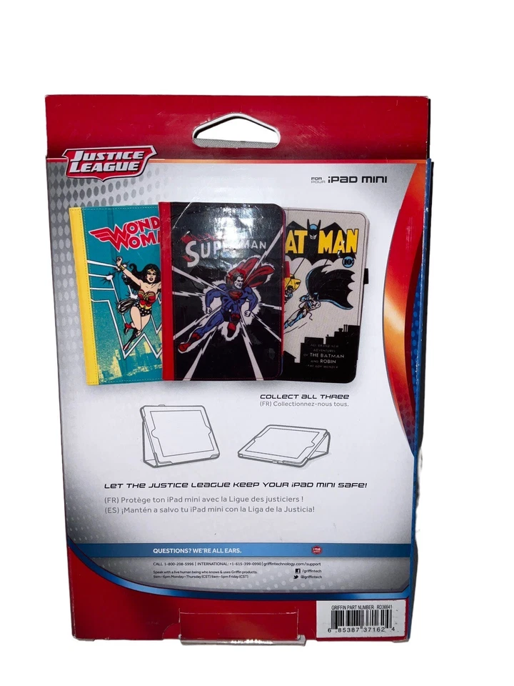 New Griffin iPad Mini Folio Case Batman Justice League (VTG style) DC Comics 16 - Image 2 of 2