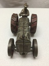 Antique Cast Iron Arcade Fordson Tractor 6"L With Driver