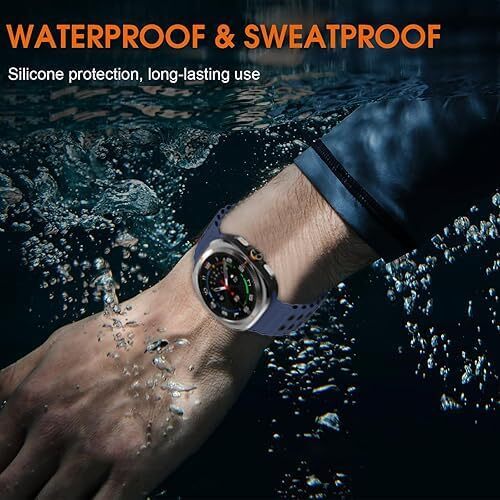 NO Gaps Armband für Samsung Galaxy Watch 7 6 5 4 FE Ultra 47mm Silikon Sportband - Bild 10 von 34