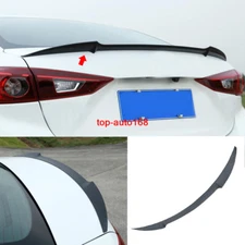 Carbon Fiber Look Rear Trunk Spoiler Boot Lip Wing For Mazda 3 Sedan 2014-2018