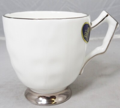 SPRING CROCUS Platinum Aynsley Demi Tasse Cup 2.5'' tall NEW NEVER USED England
