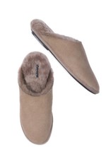 120 NEW NATORI Cuddle Genuine Reverse Shearling Slipper Sandstone Size 6 US