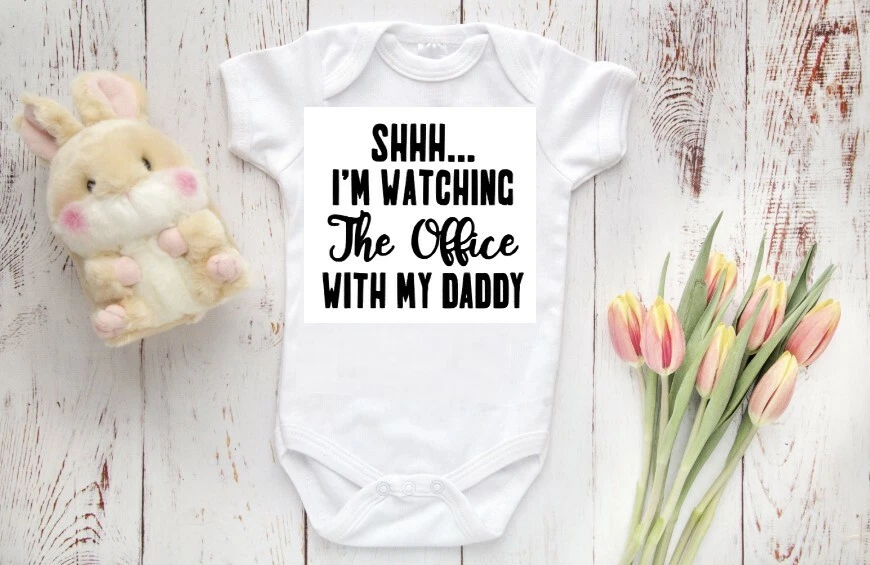 FUNNY The Office Baby Onesie Shhh I m Watching The Office With My Daddy