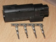 Harley Davidson 72175-07BK OEM 4 Wire MALE Black Molex Connector and Terminals