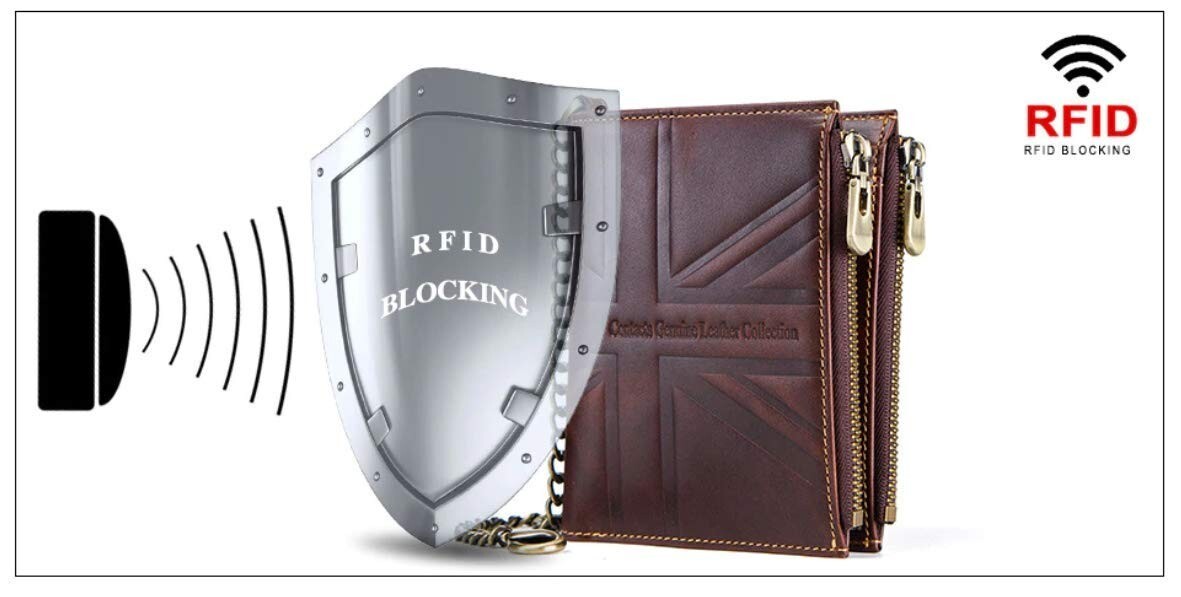 Gadget Tech Portafoglio Uomo Slim In Vera Pelle Nappa Blu Con - Foto 2