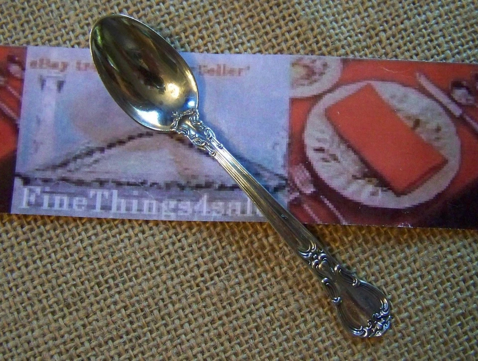 CUCHARA DEMITASSE GORHAM PLATA CHANTILLY ESTERLINA - USADA - Sin monogramas Foto 2 de 4