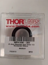 ThorLabs 25.4mm Mounted Zero Order 1/2 Waveplate 355n m