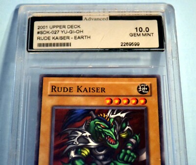 2001 Upper Deck SDK-027 Yu-Gi-Oh TCG Rude Kaiser - Earth 10.0 Gem