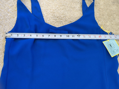 CeCe Women's a-Line Front-Bow Mini Dress - Deep Royal Blue Sz-14
