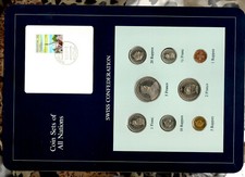 Coin Sets of All Nations Switzerland w/card 1984-1987 UNC 5 Francs 1987 KM 40a.3