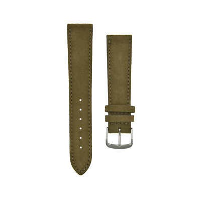 ALMA ''Suede'' Leather Premium Watchstrap Hunter Green Veloursleder 18mm 20mm 19mm