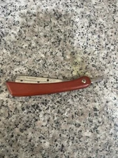 Black Ice Shaving Straight Razor Butterfly Swing Lock Wood Handle