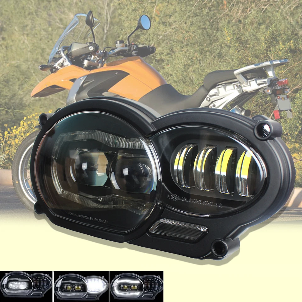 for BMW R1200GS 1200GS R1200 GS K25 2008-2012 Front LED Headlight Headlamp DRL - Image 2 of 4