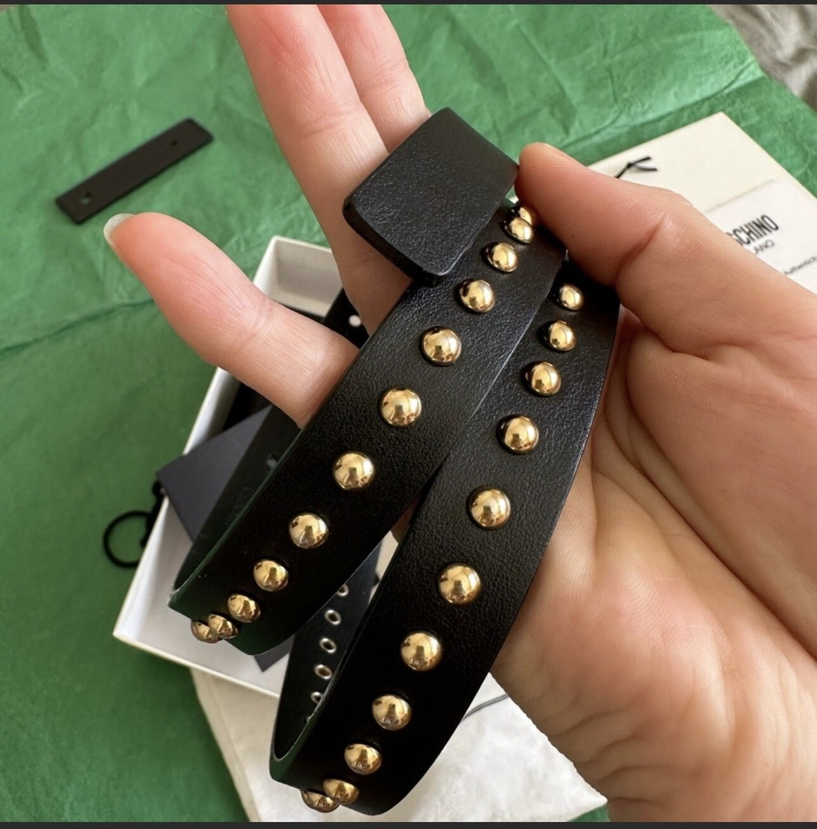 moschino belt women, size 38, see pics for detail￼. Retail