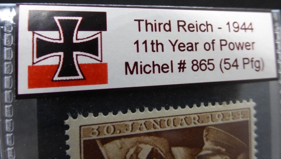 Nazi Germany WW2 1944 Stamp 11th Year of Power Third Reich Reichspfennig Rare - Image 3 of 4