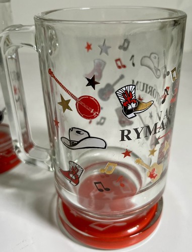 2 Ryman Auditorium Tall Glass Beer Mug Steins Souvenir Collectible Man Cave 6" - Picture 3 of 8