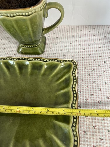 Roscher Hobnail Green Plate/Mug Decorative Ensemble~Possible Replacements - Picture 10 of 12