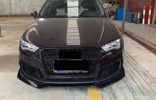 Parrilla de parachoques delantera negra Henycomb para Audi A3 2013 2016 S3 RS3 - Imagen 3 de 7