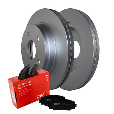 Front Brake Kit 336mm Disc Rotors and TRW Pro Ceramic Pad Set For Dodge Ram 1500
