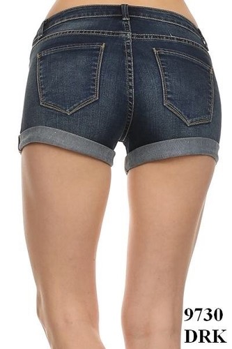 ROLLED & CUFFED DARK SHORTS - Picture 2 of 5
