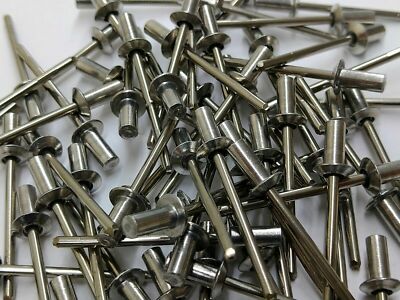 300pcs Stainless steel 5/32 x 1/8 (dia. 4 mm) Pop Rivets Grip range 2-4 ...
