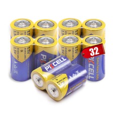 32PC C Cell Heavy Duty Batteries R14P E93 PC1400 UM2 1.5V Carbon-Zinc For Lights
