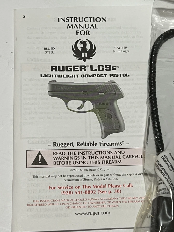 Ruger LC9s & Pistol Box Paperwork Lock And Soft Case ONLY - Image 2 of 4