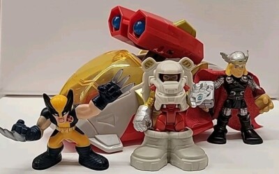 Marvel Super Hero Squad Bundle - Iron Man Star Schiff - Thor - Wolverine - sehr guter Zustand -