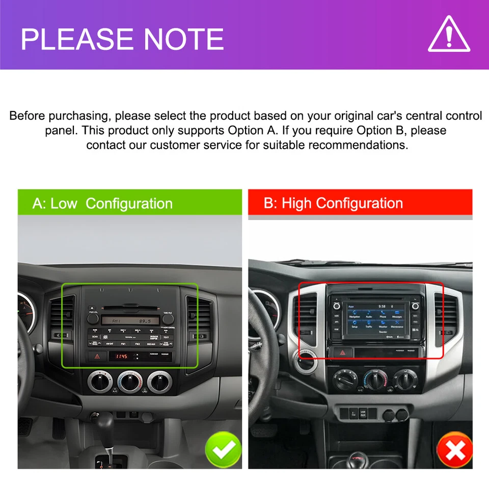 Apple Carplay For Toyota Tacoma 2005-2013 Android 15.0 Car Stereo Radio Camera - Image 3 of 4