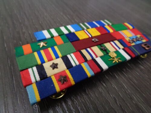 USN ENLISTED 14 Ribbon Bar - Gulf War Southwest Asia Service -made in USA- NEW - Picture 3 of 5