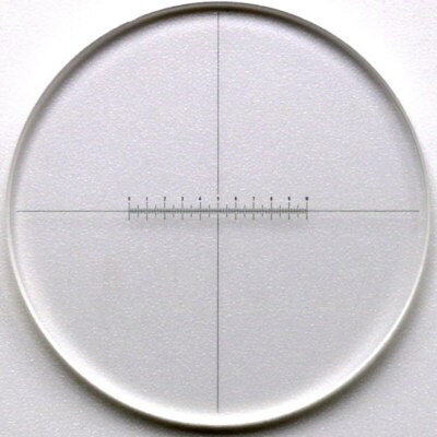 1PC 935 0.1mm Universal Micrometer Circle Cross-line Optical Microscope Reticles