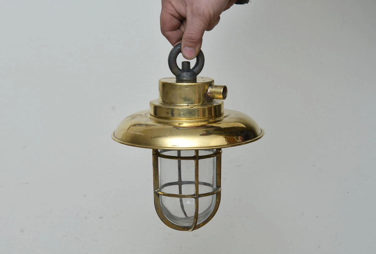 Nautical brass outlet light fixtures