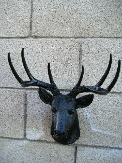 Black Mini Deer White Faux Head Wall Mount Bust Fake Animal Resin - Fake Deer Head Wall Mount Black Mini Deer White Faux Head Wall Mount Bust Fake Animal Resin - Fake Deer Head Wall Mount