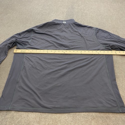Greyson Sport Quarter Zip Performance Stretch Pullover Mens XL Gray Newark Logo - Picture 6 of 10